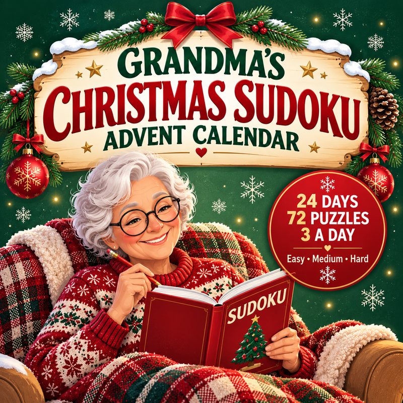 Cover of Grandma's Christmas Sudoku Advent Calendar