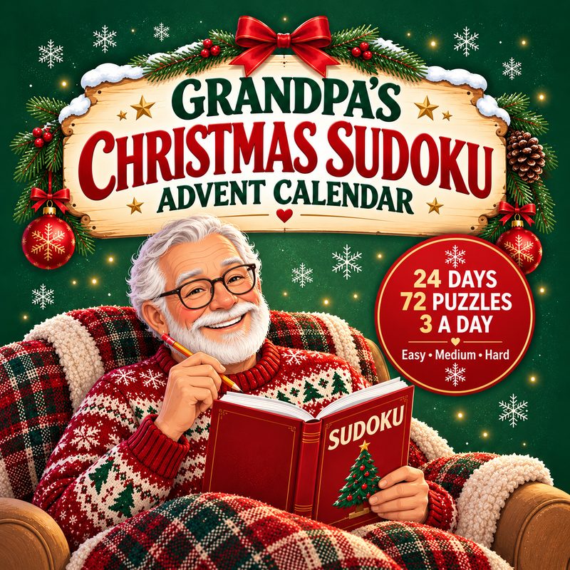 Cover of Grandpa's Christmas Sudoku Advent Calendar
